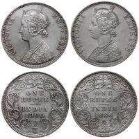 2 x 1 rupia 1886 i 1900, razem 2 sztuki, KM. 492