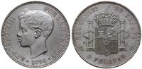5 peset 1896 PG V, Madryt, ładnie zachowane, Cay