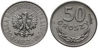 50 groszy 1957, Warszawa, PRÓBA, NIKIEL, nikiel,