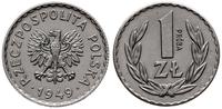 1 złoty  1949, Warszawa, PRÓBA, NIKIEL, nikiel, 