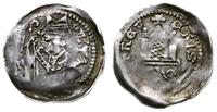 denar 1242-1259, Trewir, Aw: Popiersie arcybisku