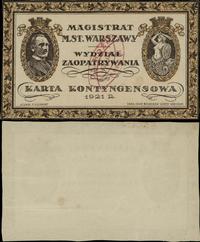 dawny zabór rosyjski, karta kontyngensowa, 1921