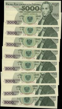 zestaw: 17 x 5.000 złotych 1.12.1988, różne seri