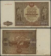 1.000 złotych 15.01.1946, seria A.,  numeracja 7
