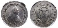 półpołtinnik 1754 ММД EI, Moskwa, moneta w pudeł