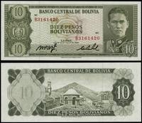 10 pesos boliwijskich 13.07.1962, seria B, numer