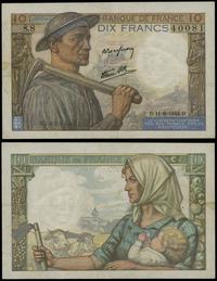10 franków 11.6.1942, seria S8, numeracja 019240