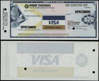 banknoty zastępcze, czek podróżny na 20 dollarów