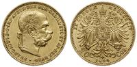 20 koron 1894, Wiedeń, złoto 6.77 g, ładne, Heri
