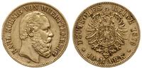 10 marek 1876 F, Stuttgart, złoto 3.92 g, AKS 13