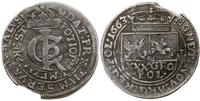 złotówka (tymf)  1663 AT, Kraków, korona krakows