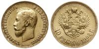10 rubli 1902 AP, Petersburg, złoto 8.60 g, Fr. 