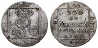 grosz srebrny 1766 FS, Warszawa, na rewersie: 1 