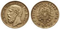 10 marek  1876 G, Karlsruhe, złoto 3.91 g, AKS 1