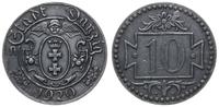 10 fenigów 1920, Gdańsk, odmiana z 56 perełkami,
