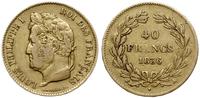 40 franków 1836 A, Paryż, złoto 12.87 g, Gadoury