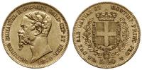 20 lirów 1860, Genua, złoto 6.45 g, Fr. 1147