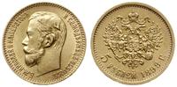 5 rubli  1898 АГ, Petersburg, złoto 4.30 g, Fr. 