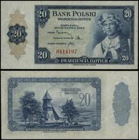 20 złotych 20.08.1939, seria H, numeracja 414197