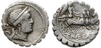 denar serratus 79 pne, Rzym, Aw: Głowa Wenus w p