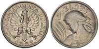 1 złoty 1925, II RP- Dziewczyna z kłosami, Parch