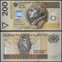 200 złotych 25.03.1994, seria DE, numeracja 3333