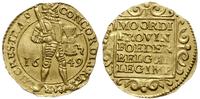 dukat 1649, złoto 3.49 g, nierówno wycięty,  ład