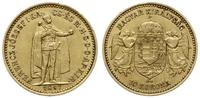 10 koron 1897 KB, Kremnica, złoto 3.38 g, Fr. 25