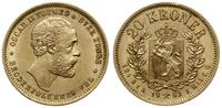 20 koron 1902, Kongsberg, złoto 8.95 g, pięknie 