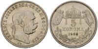 5 koron 1908, Kremnica, srebro 23.93 g