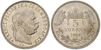 5 koron 1909, Kremnica, srebro 23.92 g