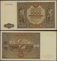 1.000 złotych 15.01.1946, seria G, numeracja 264
