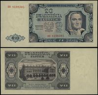 20 złotych 1.08.1948, seria DD, numeracja 819830