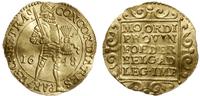 dukat 1648, złoto 3.50 g, gięty, jednak bardzo ł