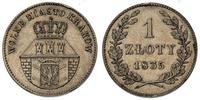1 złoty 1835, bardzo małe uderzenia na rancie