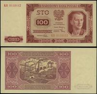 100 złotych 1.07.1948, seria KR, numeracja 04484