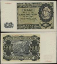 500 złotych 1.03.1940, seria B, numeracja 136090