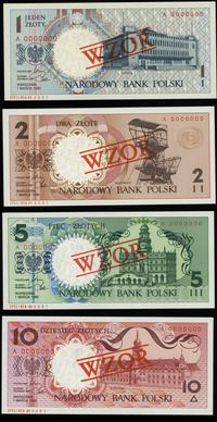 Polska, zestaw: 1,2,5,10,20,50,100,200 i 500 złotych 1.03.1990, czerwony nadruk WZ..