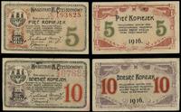 dawny zabór rosyjski, zestaw: 5 i 10 kopiejek, 1916