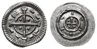 denar 1134-1141, Aw: Długi krzyż z otokiem, wewn
