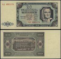 20 złotych 1.08.1948, seria GI, numeracja 486117