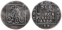 grosz srebrny 1776 EB, Warszawa, dość rzadki, Pl