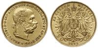 20 koron 1893, Wiedeń, złoto 6.77 g, ładne, Fr. 