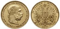 20 koron 1897, Wiedeń, złoto 6.77 g, ładne, Fr. 