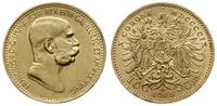 10 koron 1909, Wiedeń, typ Marschall, złoto 3.37