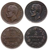 zestaw 2 x 2 centesimi 1903 R, 1905 R, Rzym, łąc