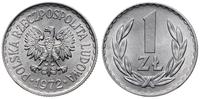 1 złoty 1972, Warszawa, aluminium, pięknie zacho