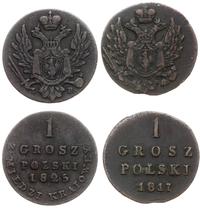 lot 2 x grosz polski 1817,1825, Warszawa, razem 