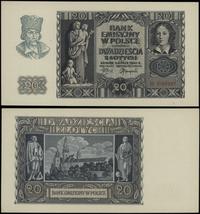 20 złotych 1.03.1940, seria H, numeracja 3285397