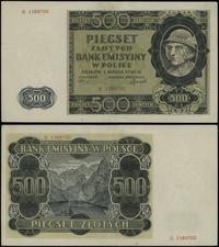 500 złotych 1.03.1940, seria B, numeracja 116970